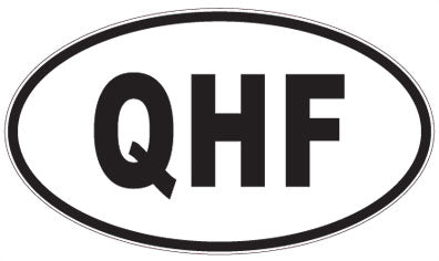 QHF - 3 Letter Initials Oval Sticker