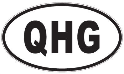 QHG - 3 Letter Initials Oval Sticker