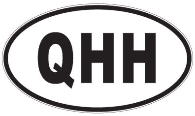 QHH - 3 Letter Initials Oval Sticker