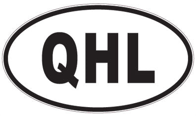 QHL - 3 Letter Initials Oval Sticker