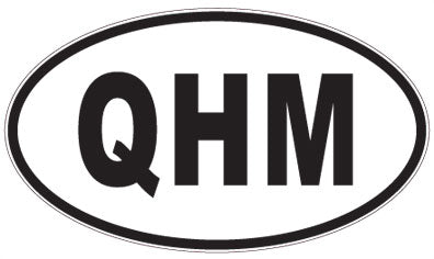 QHM - 3 Letter Initials Oval Sticker