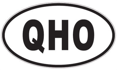 QHO - 3 Letter Initials Oval Sticker