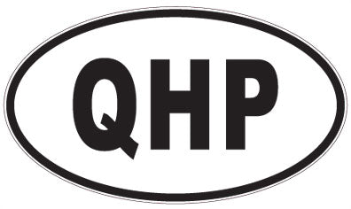 QHP - 3 Letter Initials Oval Sticker