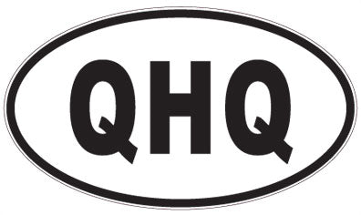 QHQ - 3 Letter Initials Oval Sticker