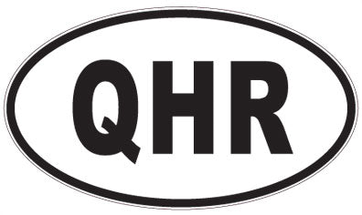 QHR - 3 Letter Initials Oval Sticker