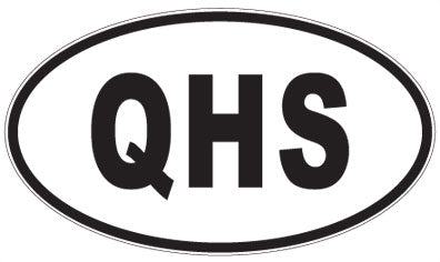 QHS - 3 Letter Initials Oval Sticker