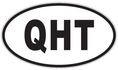 QHT - 3 Letter Initials Oval Sticker