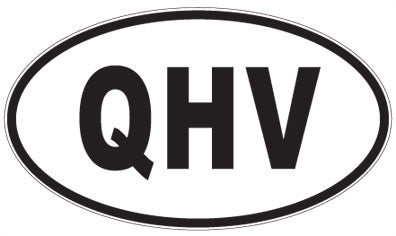 QHV - 3 Letter Initials Oval Sticker