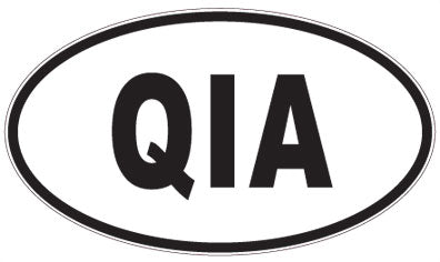 QIA - 3 Letter Initials Oval Sticker