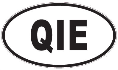 QIE - 3 Letter Initials Oval Sticker