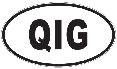 QIG - 3 Letter Initials Oval Sticker