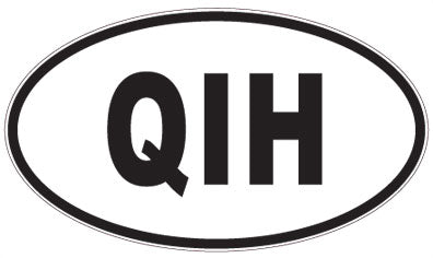 QIH - 3 Letter Initials Oval Sticker