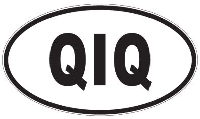 QIQ - 3 Letter Initials Oval Sticker
