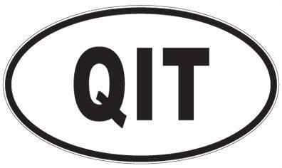 QIT - 3 Letter Initials Oval Sticker