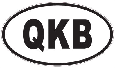 QKB - 3 Letter Initials Oval Sticker