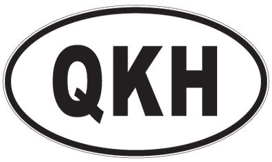 QKH - 3 Letter Initials Oval Sticker