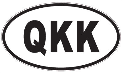 QKK - 3 Letter Initials Oval Sticker