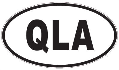 QLA - 3 Letter Initials Oval Sticker