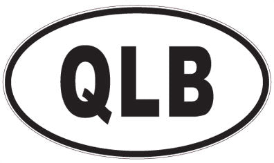 QLB - 3 Letter Initials Oval Sticker