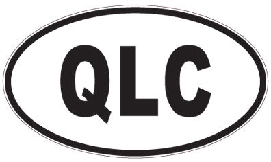 QLC - 3 Letter Initials Oval Sticker