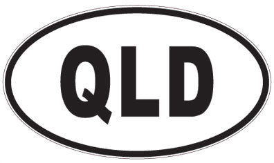 QLD - 3 Letter Initials Oval Sticker