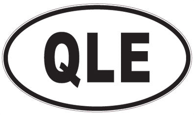 QLE - 3 Letter Initials Oval Sticker