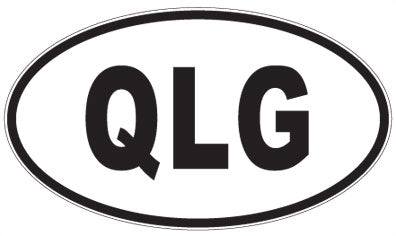QLG - 3 Letter Initials Oval Sticker