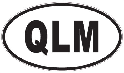 QLM - 3 Letter Initials Oval Sticker
