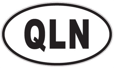 QLN - 3 Letter Initials Oval Sticker