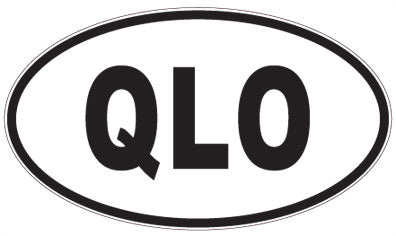QLO - 3 Letter Initials Oval Sticker
