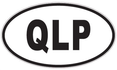 QLP - 3 Letter Initials Oval Sticker