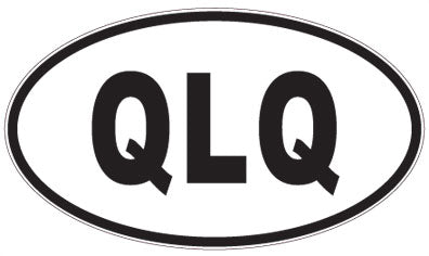 QLQ - 3 Letter Initials Oval Sticker