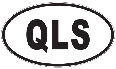 QLS - 3 Letter Initials Oval Sticker