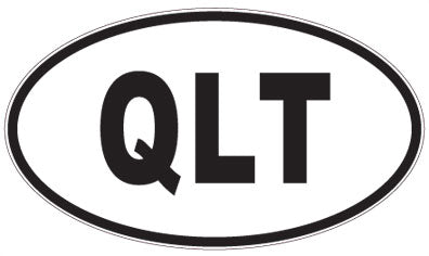 QLT - 3 Letter Initials Oval Sticker