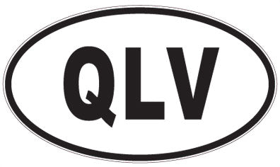 QLV - 3 Letter Initials Oval Sticker