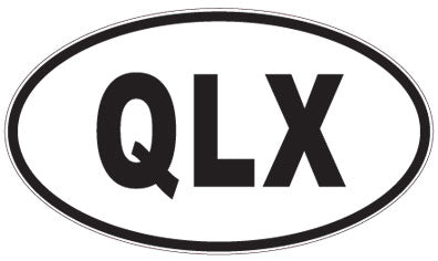 QLX - 3 Letter Initials Oval Sticker