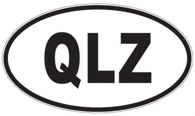 QLZ - 3 Letter Initials Oval Sticker