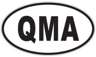 QMA - 3 Letter Initials Oval Sticker