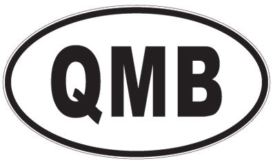 QMB - 3 Letter Initials Oval Sticker