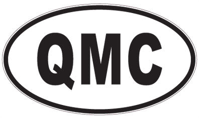 QMC - 3 Letter Initials Oval Sticker