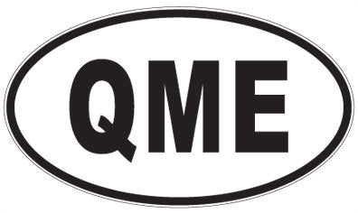 QME - 3 Letter Initials Oval Sticker