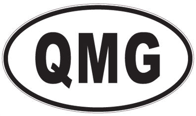 QMG - 3 Letter Initials Oval Sticker