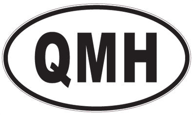 QMH - 3 Letter Initials Oval Sticker