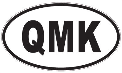 QMK - 3 Letter Initials Oval Sticker