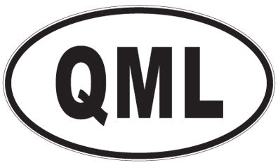 QML - 3 Letter Initials Oval Sticker