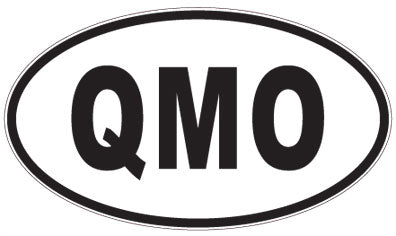 QMO - 3 Letter Initials Oval Sticker