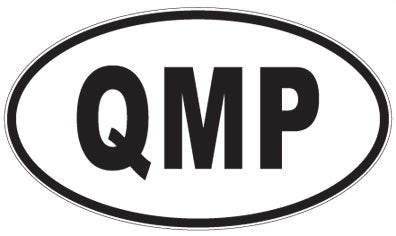 QMP - 3 Letter Initials Oval Sticker