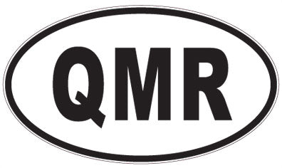 QMR - 3 Letter Initials Oval Sticker