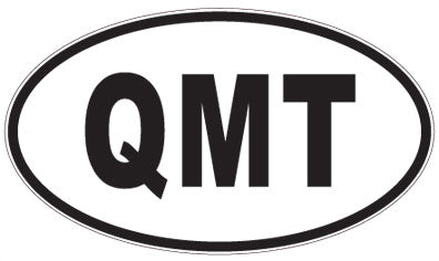 QMT - 3 Letter Initials Oval Sticker