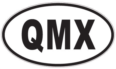 QMX - 3 Letter Initials Oval Sticker